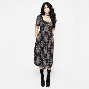 NWT Disturbia Thalia Button Front Midi Dress US 2 / UK 6